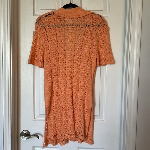 Free People Soda Pop Cardi Crocheted / Orange Soda XS MSRP $108 FP1010 - Picture 7 of 9